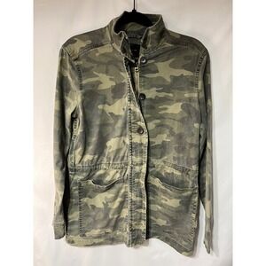 Lucky Brand Camouflage Jacket Women's Military Utility Green Camo‎ S/P